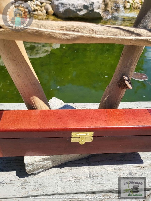 Solide de platon coffret bois de luxe - cristal de roche - propriétés énergétiques et spirituelles