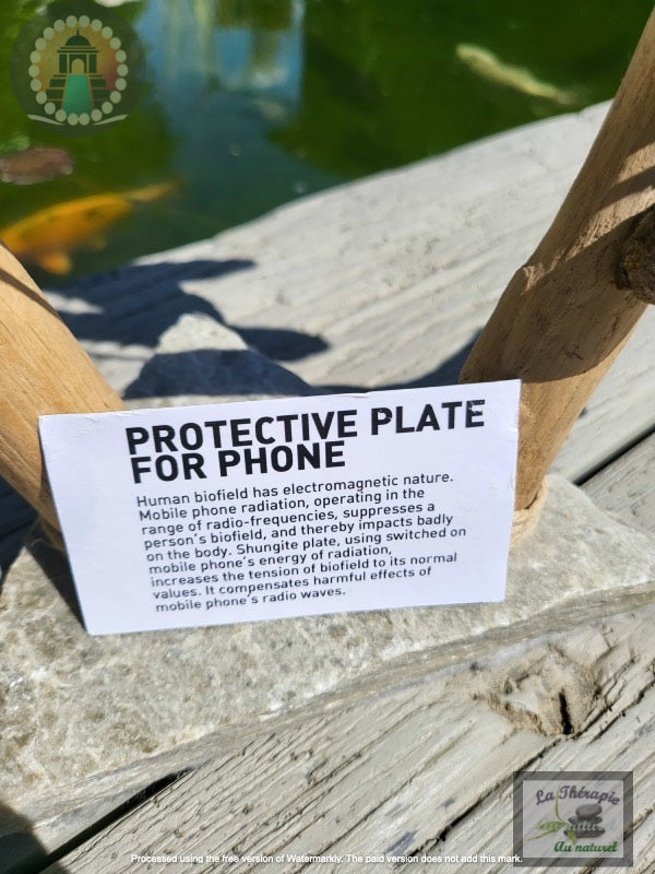 Shungite - Plaque téléphone - Protection des ondes électromagnétiques