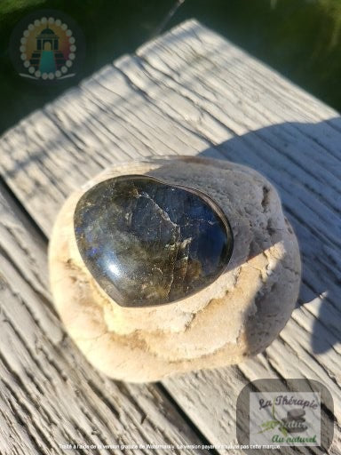 Coeur Labradorite - 5 cm - Protection énergie - intuition - Pierre des thérapeutes